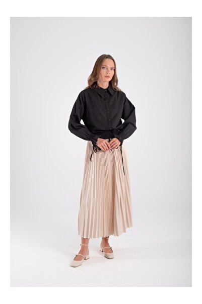 Genel Markalar Zarif ve Şık Piliseli Midi Etek – Günlük ve Özel Gün Kombinler...