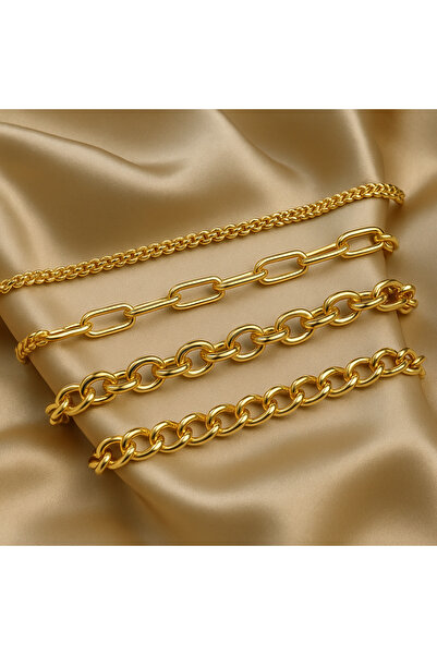 YUNİCCİ & CO سوار مختلط ملتوي بسلسلة إيطالية ذهبية