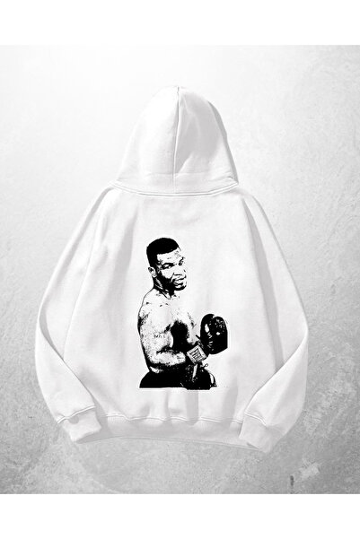 Gofeel Bela unisex bokserica Štampano Oversize kroj dukserica sa kapuljačom