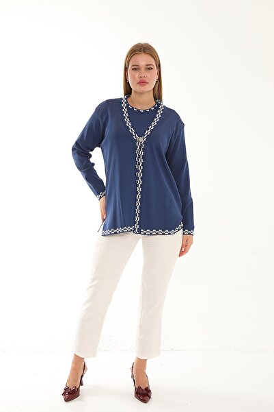 Lanze Knitwear Double Set Cardigan and Blouse