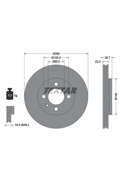 Krieger Set Discuri Frana Skoda Citigo 2011-2021