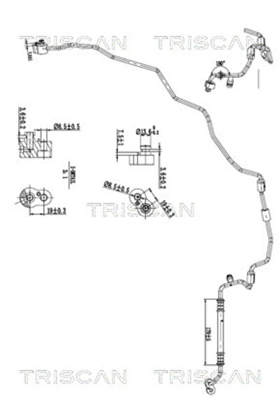 TRISCAN Conducta Presiune Variabila Aer Conditionat Vw Caddy 4 Autoutilitara/...