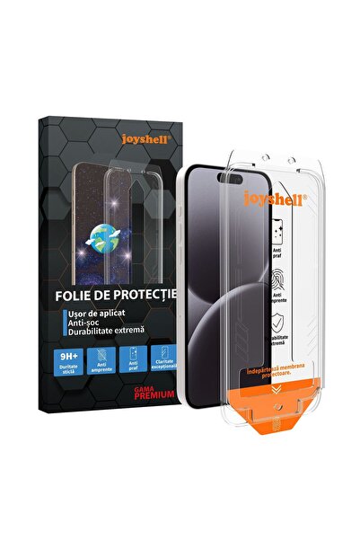 Joyshell Set 2 Folii Sticlă pentru iPhone 17, Full Cover, 9H, Aplicator Inclu...