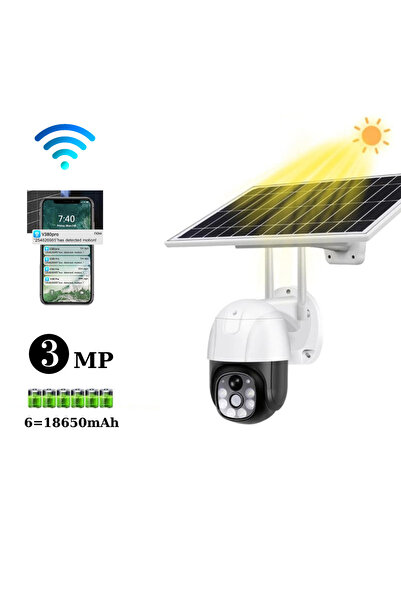 Taggo Solar-Powered Rotating Surveillance Camera with WiFi & Motion Detection