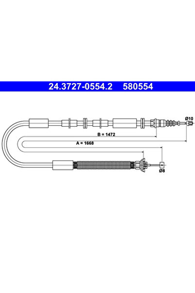 Krieger Cablu Frana De Parcare Fiat Bravo 2/Stilo