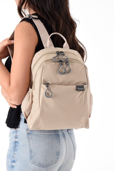 Paul Brand Soft Textured Waterproof Parachute Fabric 4 Compartment Women's School Daily Backpack with Laptop Compartment