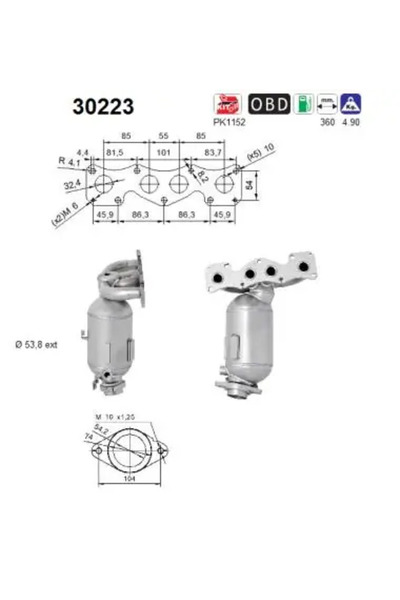 As Catalizator Dacia Dokker Autoutilitara/Limuzina Spatioasa/Dokker Microbus/...