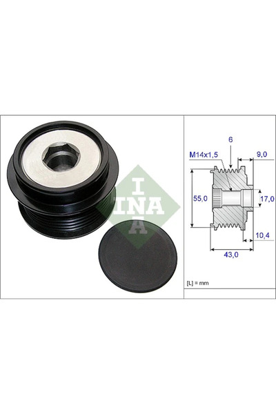 FAG Система за свободен ход на генератора Chrysler Pacifica/Voyager 4 Dodge C...