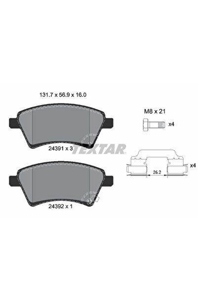 Krieger Set Placute Frana Frana Disc Fiat Sedici Suzuki SX4