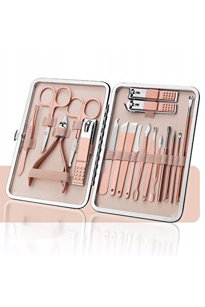Other TRAVEL SET Manicure Pedicure Face 18 Pieces Rose Gold For HER