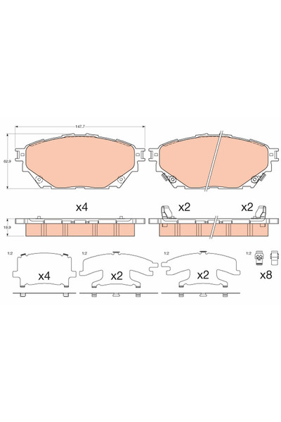 TRW Set Placute Frana Frana Disc Mitsubishi Canter 6/Canter 7/Fuso