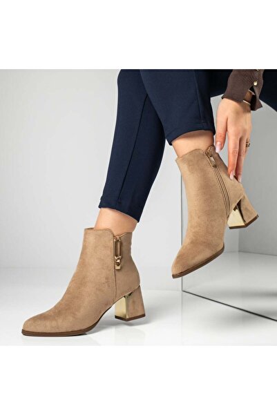 BMoD Ghete de damă vișinie cu talpă groasă și fermoar MOD12856