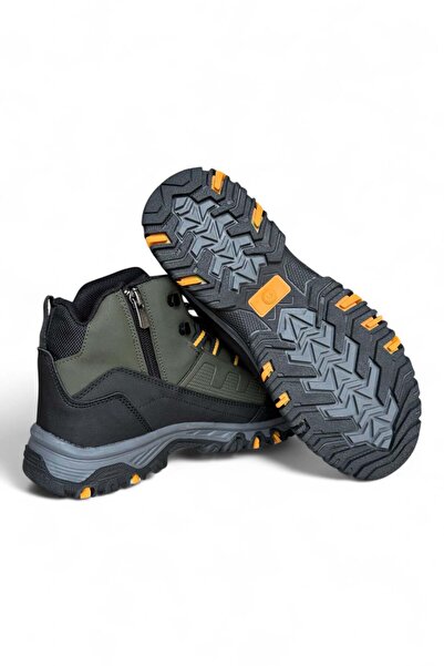 NAVİSHOES Haki Unisex Outdoor Trekking Kışlık Uzun Bot Kaymaz Taban 888NAV
