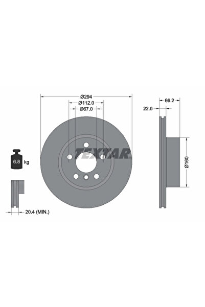 TEXTAR Disc Frana Bmw 2 Cupe/3