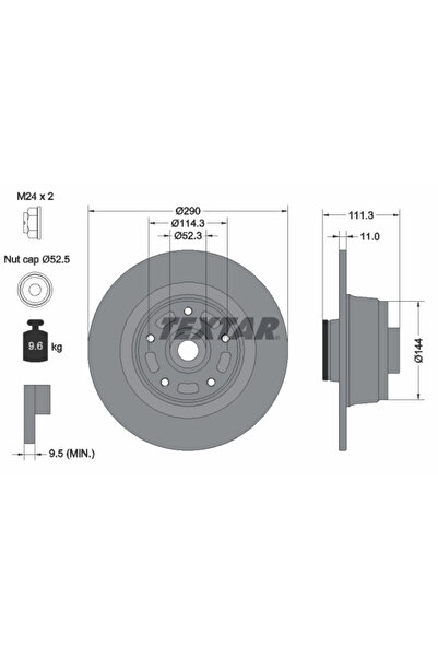 TEXTAR Disc Frana Renault Megane 4