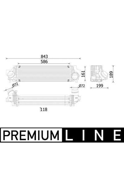 MAHLE Intercooler Compresor Bmw 2 Active Tourer/X1 Mini Mini