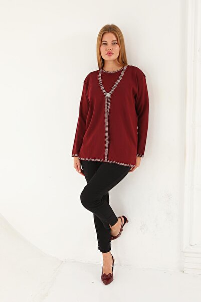 Lanze Knitwear Double Set Cardigan and Blouse