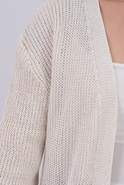 armonika Kadın Ekru Selanik Örgü Triko Hırka ARM-26K012003