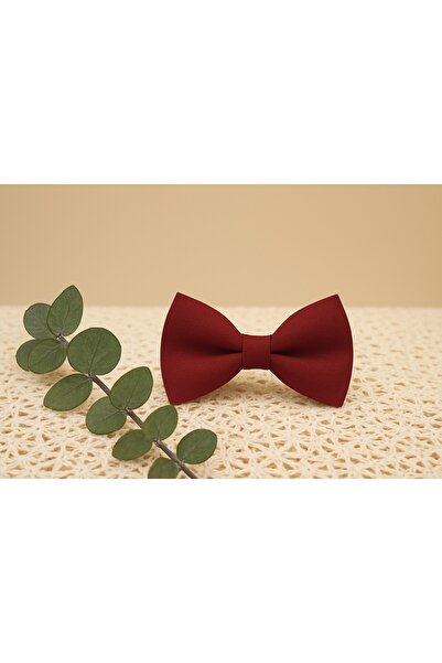 DaphKids Unisex 1-7 Yaş Lastikli Çocuk Papyon - Bordo