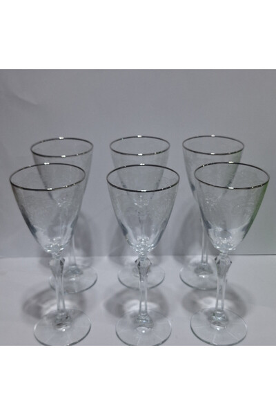 abnturk Ambalaj Boyutu 28*23*19cm 6lı Sofra Takımı Bardak Desenli Ayaklı Kade...
