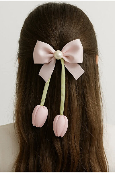 CSR AKSESUAR Cataramă automată cu figurină de lalele de culoare roz