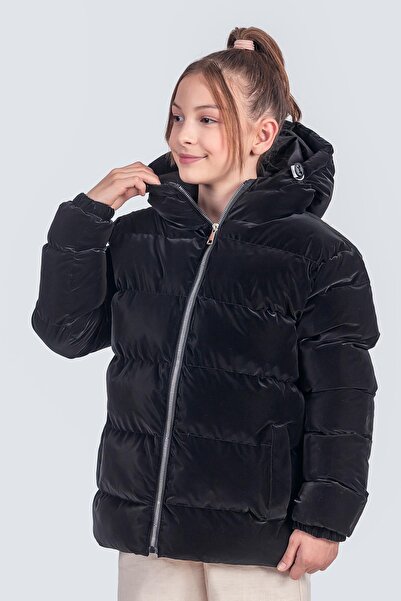 Pina Kids Kız Çocuk Kapüşonlu Nova Kumaş Kışlık Mont KM1010