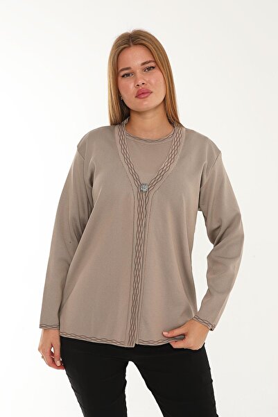 Lanze Knitwear Double Set Cardigan and Blouse