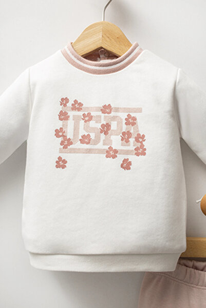 U.S. Polo Assn. U.S.Polo Assn Baby Girl 2-Piece Set - White