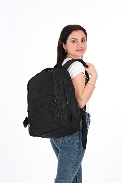 Lederax Crinkle Fabric Large Backpack Ld608