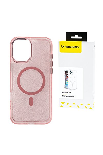 Other Husă cu sclipici pentru Samsung Galaxy S24 FE Mag Safe - rożowe z brokatem