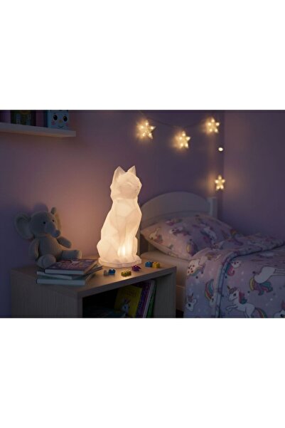 Home Dekoratif Kedi Figürlü Gece Lambası-Teelight hediyeli.