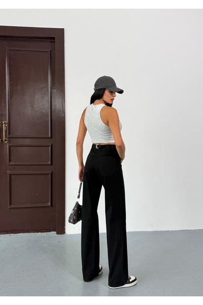 DENİMJESST Women's Adjustable Waist Buckle High Waist Jean Pants V112