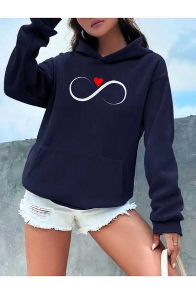 tkn your style سترة بغطاء للرأس بتصميم عصري من إيفري هارت بطباعة عصرية كبيرة ...