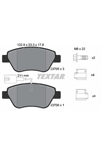 Krieger Set Placute Frana Frana Disc Alfa Romeo Mito Fiat Bravo 2/Doblo Micro...