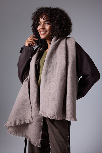 myfirstsea Kadın Kalın Omuz Şalı 65x180 cm – Yumuşak Dokulu Sıcak Tutan Kışlı...