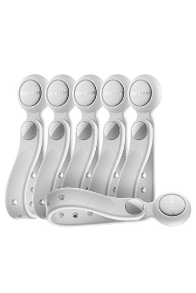 Other Opaska na kable silikonowa z magnesem biała - zestaw 6 szt.