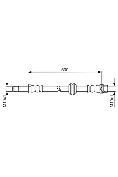 Bosch Brake Hose Vw Crafter 30-35 Bus/Crafter 30-50 Body/Crafter 30-50 Platfo...