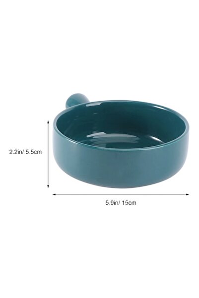 OEM Ceramic salad bowl set, dark blue, 20x15x5.5cm