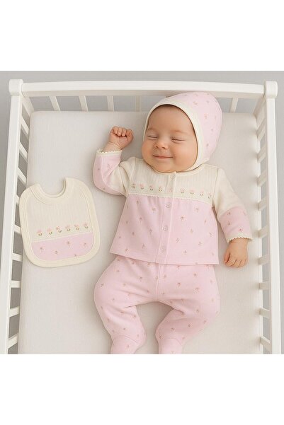 BYS BABY FASHION طقم ملابس للأطفال حديثي الولادة مكون من 10 قطع مطرزة بزهور ا...