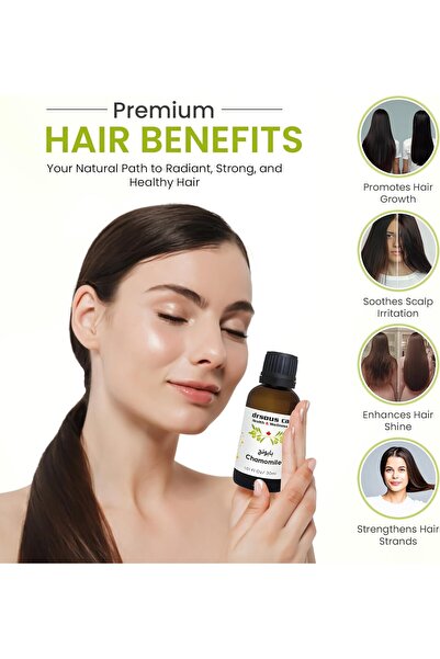 dr sous Organic Chamomile Essential Oil 30ml | Cold-Pressed Aromatherapy Oil for Skin, Hair & Relaxation