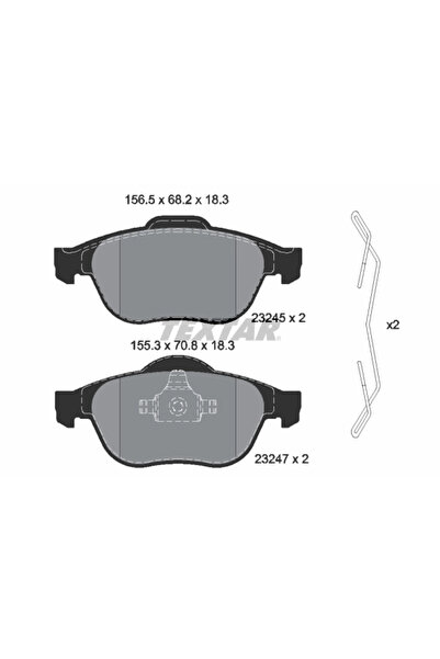 Krieger Set Placute Frana Frana Disc Renault Laguna 2/Scenic 1 Microbus 2000-...