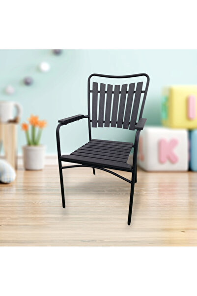 concent wooden chair with metal