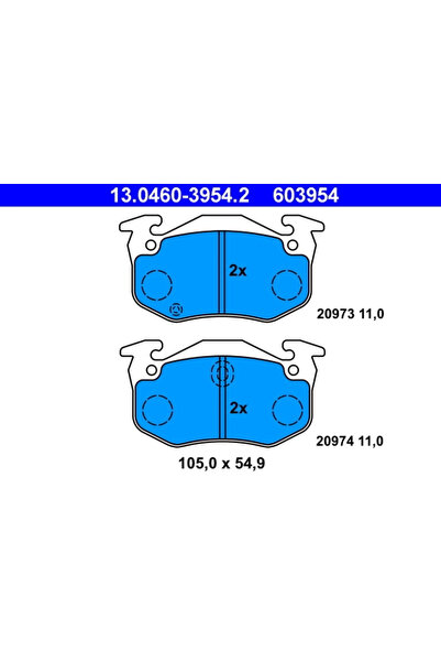 Ate Set Placute Frana Frana Disc Citroen Zx Peugeot 106 2/205 1/205 2