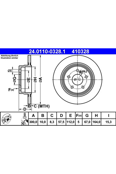 Ate Disc Frana Mercedes-Benz C-Class/E-Class