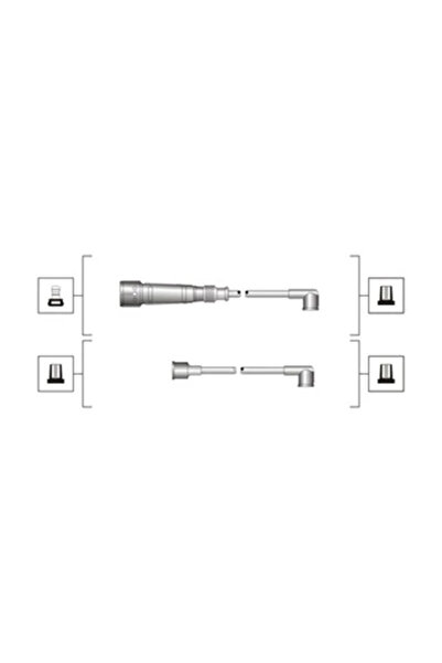 MAGNETI MARELLI Комплект кабели за запалване Seat Ibiza 1/Ibiza 2 VW Golf 3/G...