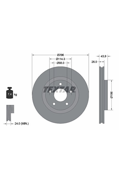 Krieger Дискова спирачка Dongfeng Fengdu MX6 Haima (Faw) S5