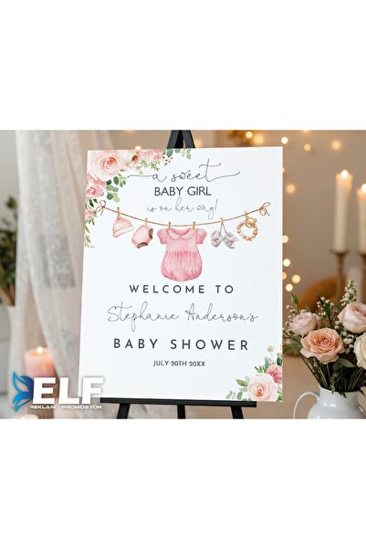 ELF REKLAM Baby Shower Welcome Board Baby Welcome Board Entertainment