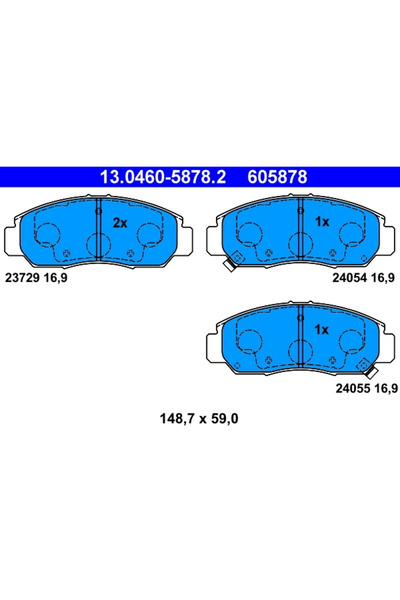 Ate Set Placute Frana Frana Disc Honda Accord/Avancier/Civic 7 1999-2013