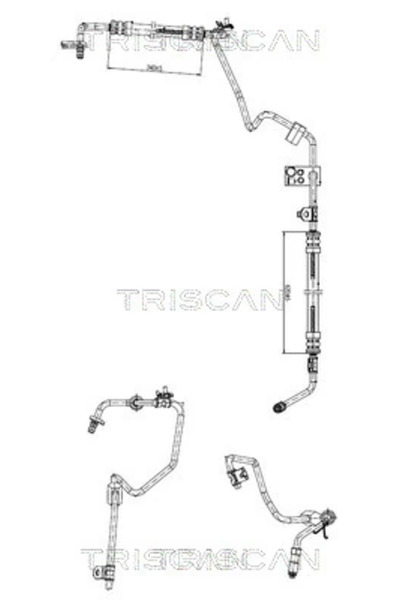 TRISCAN Furtun Hidraulic Sistem De Directie De La Pompa Hidraulica La Caseta ...