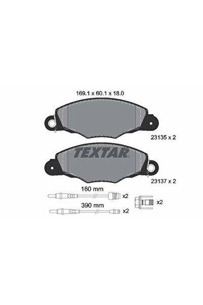 TEXTAR Комплект спирачни накладки за дискови спирачки Citroen Xantia/Xm